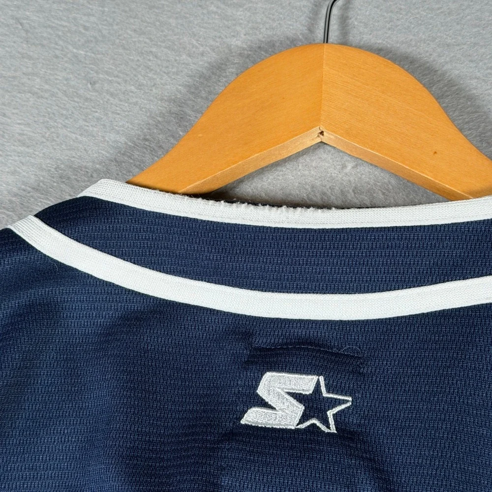 HUF x Starter Mens Navy Blue Baseball Jersey Embroidered Patch Size Small - Picture 10 of 13